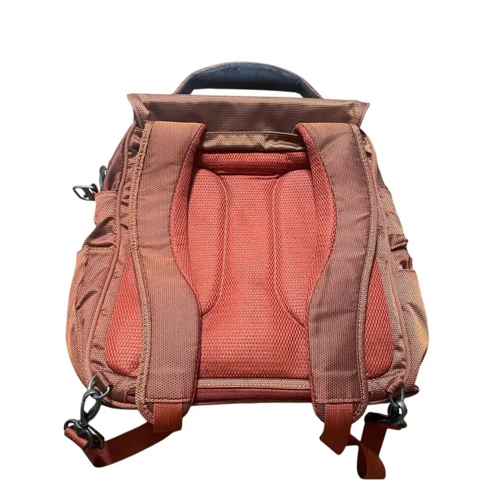 Tumi T-Tech Ballistic Nylon Backpack Convertible Messenger Laptop Orange 5589FLM
